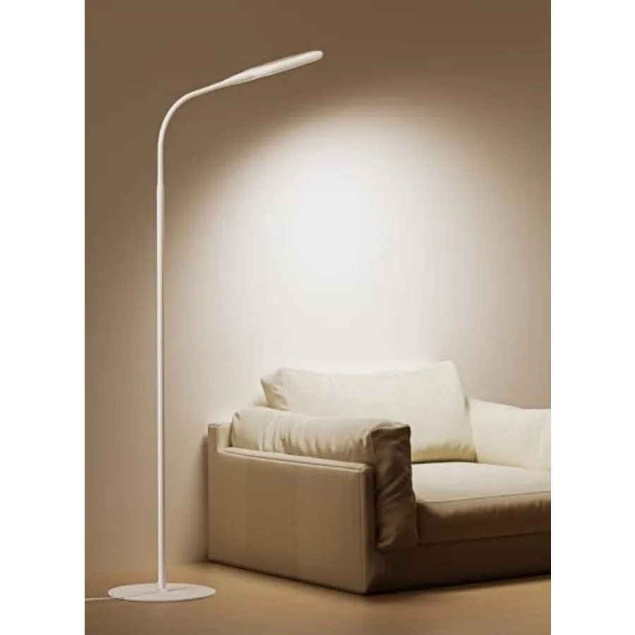 LED Floor Lamp, CRI 95+ Bright Floor Lamps for Bedroom with 4 Hours Auto Off, Stepless Dimming and 3000K-6000K Colors Standing