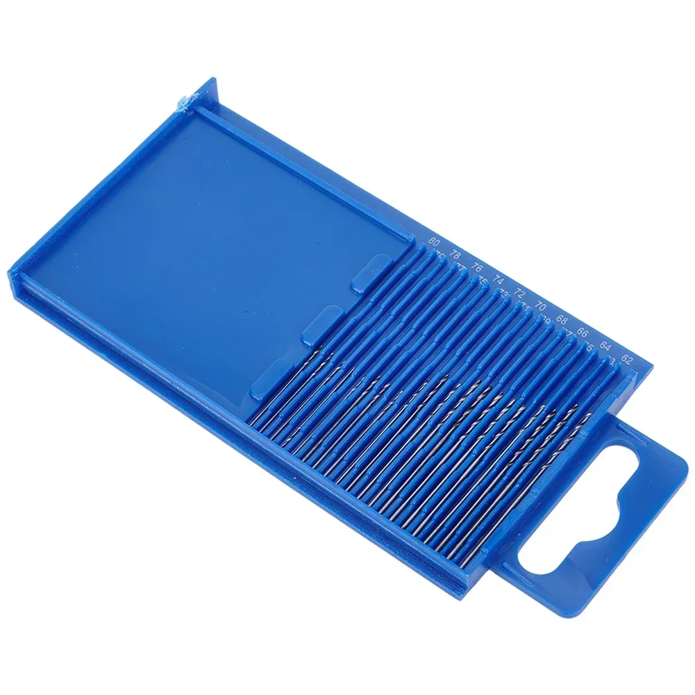 الدقة الحرف مجوهرات ساعة إصلاح مايكرو لقمة ثقب مجموعة 20 قطعة صغيرة HSS بوصة مثقاب مجموعة في صندوق مصمم خصيصا #5