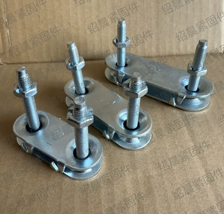 190-Series Backing Plate with Buckle Conveyor Belt Clamp; 1.5-Inch Double-Strand Belt Bolt; Galvanized Flat Plate Buckle
