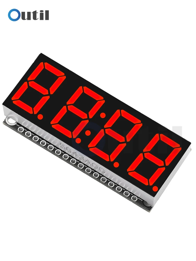 4-bit LED Display Module Clock Module HT16K33 Drives I2C 7-segment 14Pin 0.56-inch 4 bit Digital Display Board