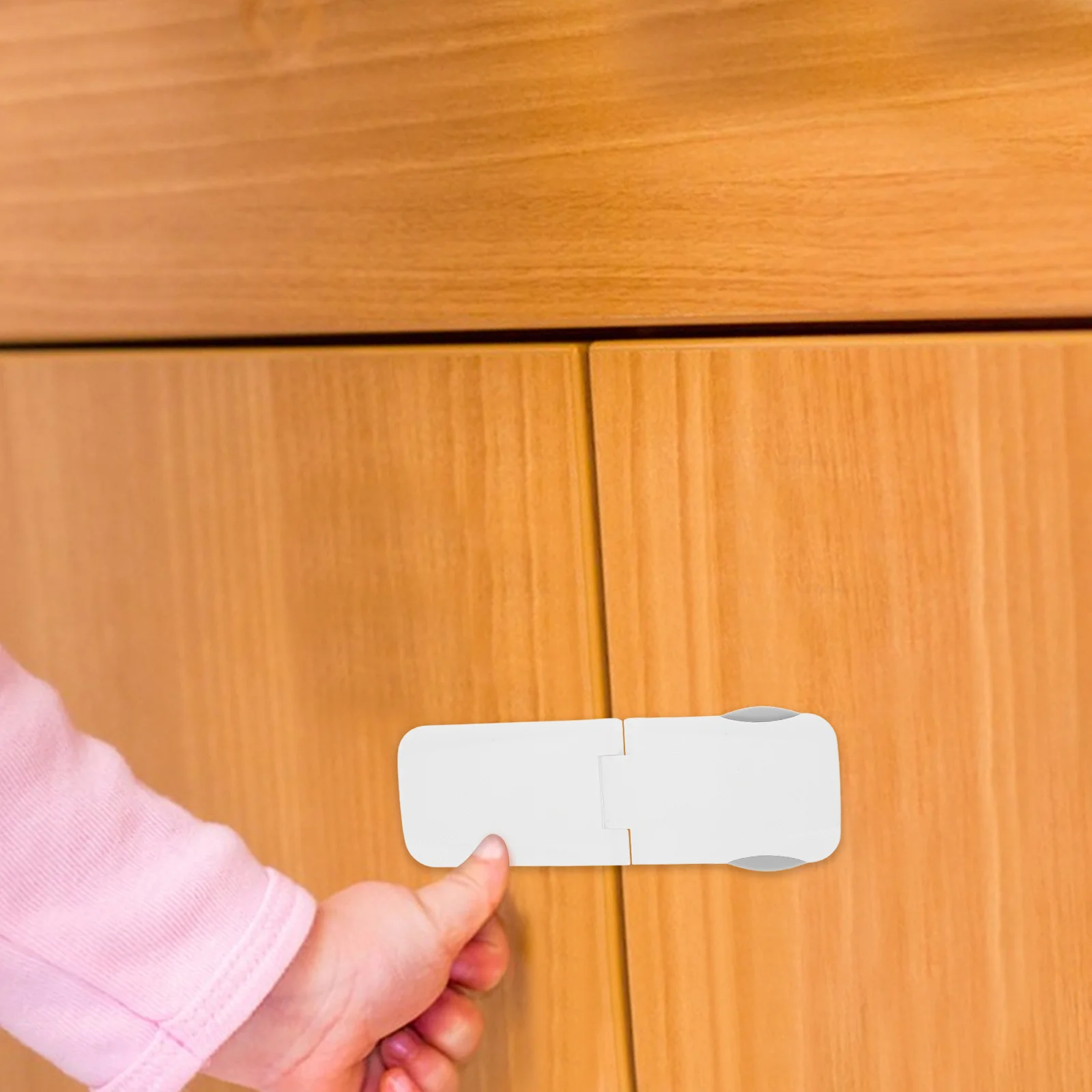2 Stück babysichere Schrankschlösser, Kindersicherungsriegel, langlebig, einfache Installation für Schubladen und Schränke, Speisekammer-Türschloss für Kinder
