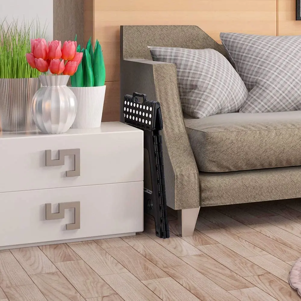 Portable Living Plastic Dots Folding Step Stool Anti slip Foldable Adults Chair(#4)