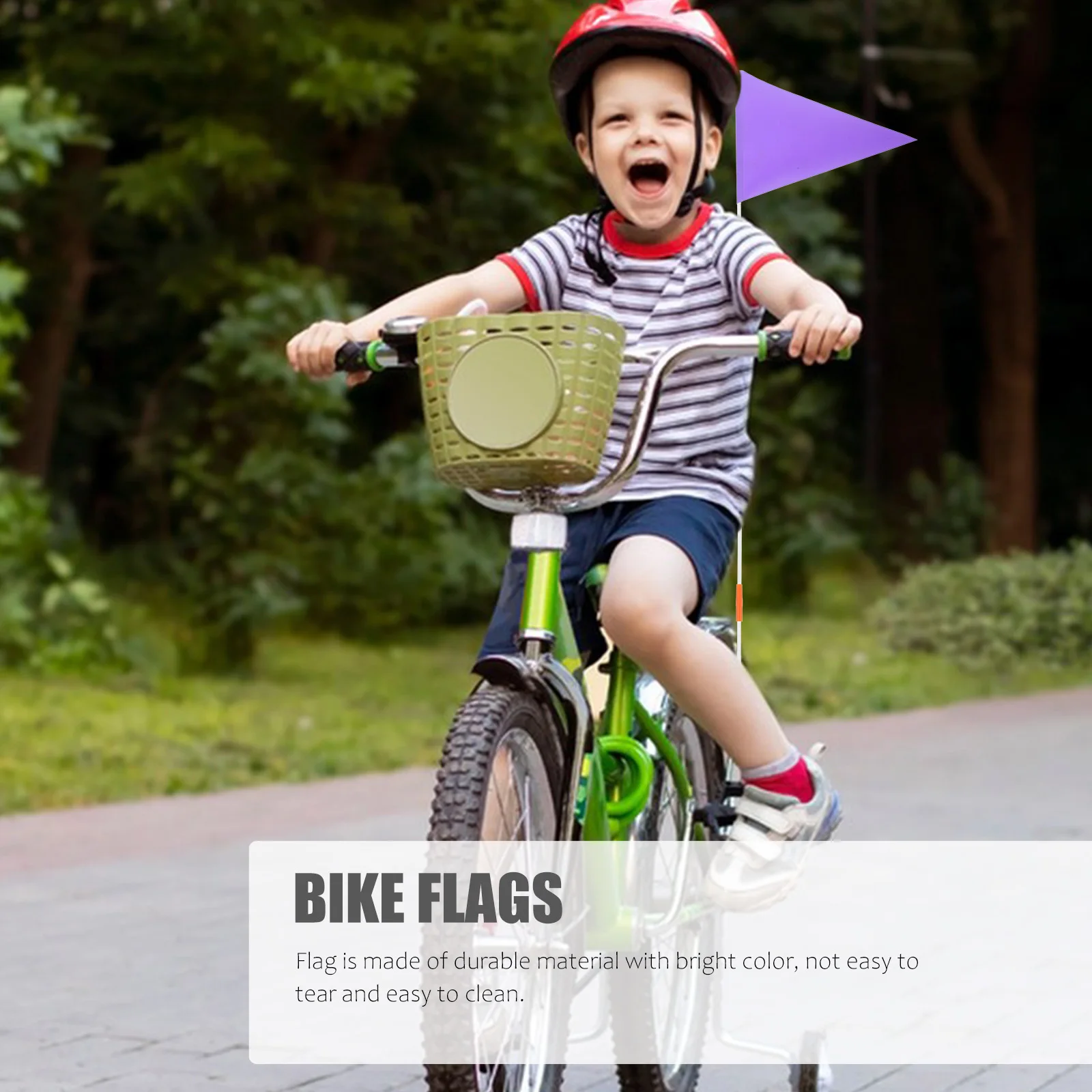 

1 Set Glass Fiber Bike Safety Flag Wind Resistant Durable Outdoor Cycling Warning Flag For Bicycle Scooter Tricycle Handlebar