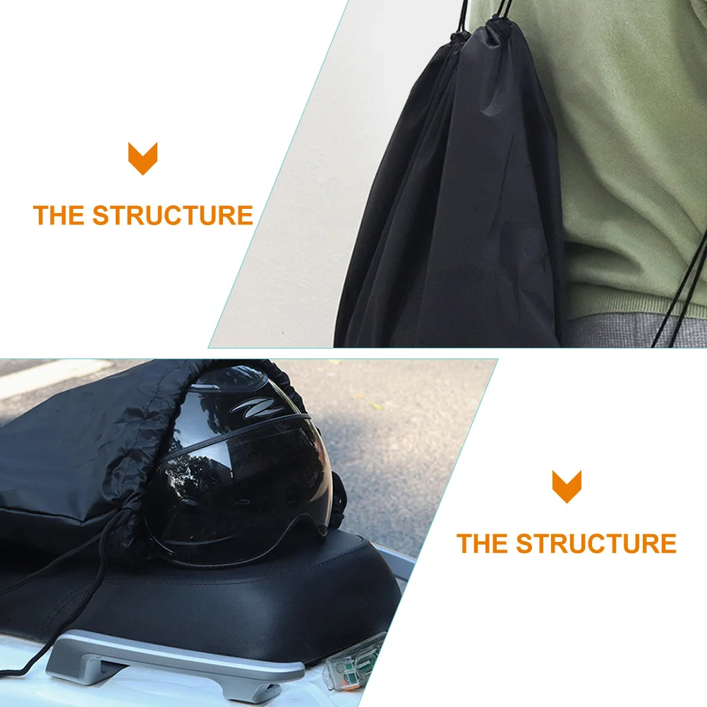 

Bag Protective Durable Storage Portable Drawstring Backpack Black Sports Safety Motorcycle Soccer Training