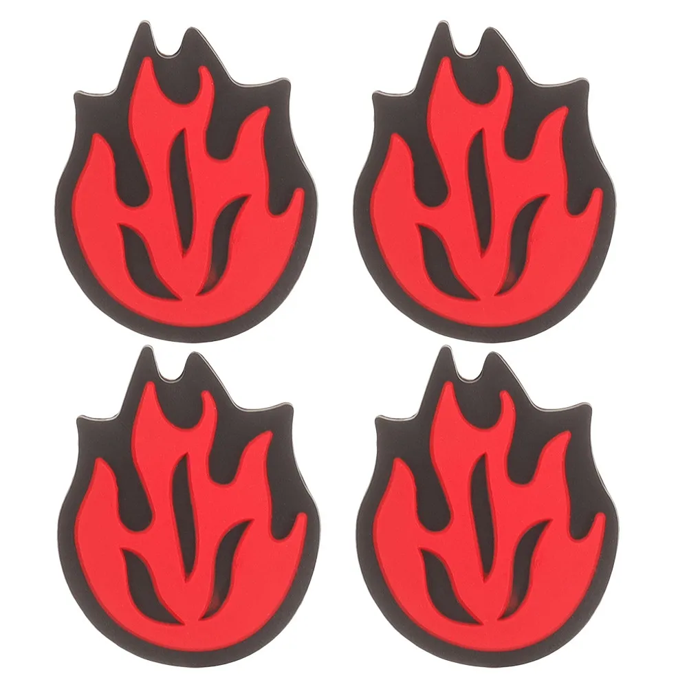 4Pcs Flame Pattern Silicone Tennis Racket Dampeners Shock Absorbing Vibration Reducer Lightweight Easy Install for All Rackets