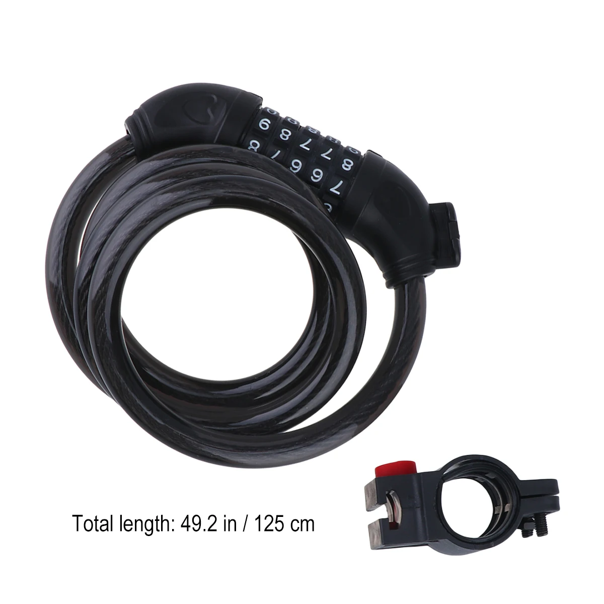 

Durable 5 Digit Chain Lock AntiTheft Bicycle Security Tool For Standard Bikes Mountain Bikes Motorcycles Scooters Black
