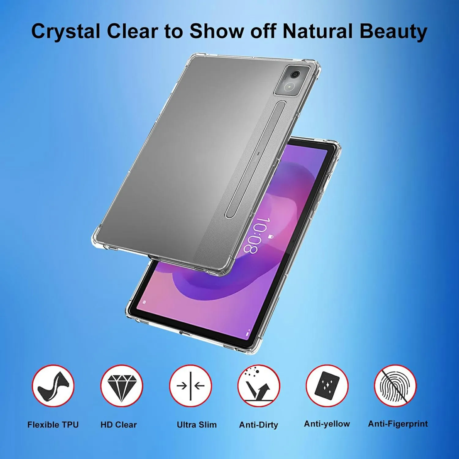 For Lenovo Idea Tab Pro Case Four Corner Shockproof Clear Tablet TPU Cover