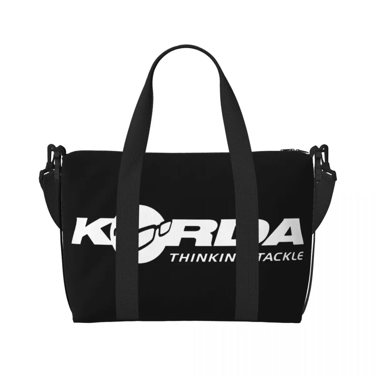 Custom Korda Fishing Logo Beach Tote Bag for Women Fish Carp Fisherman Gift Big Compartment Gym Beach Travel Bags