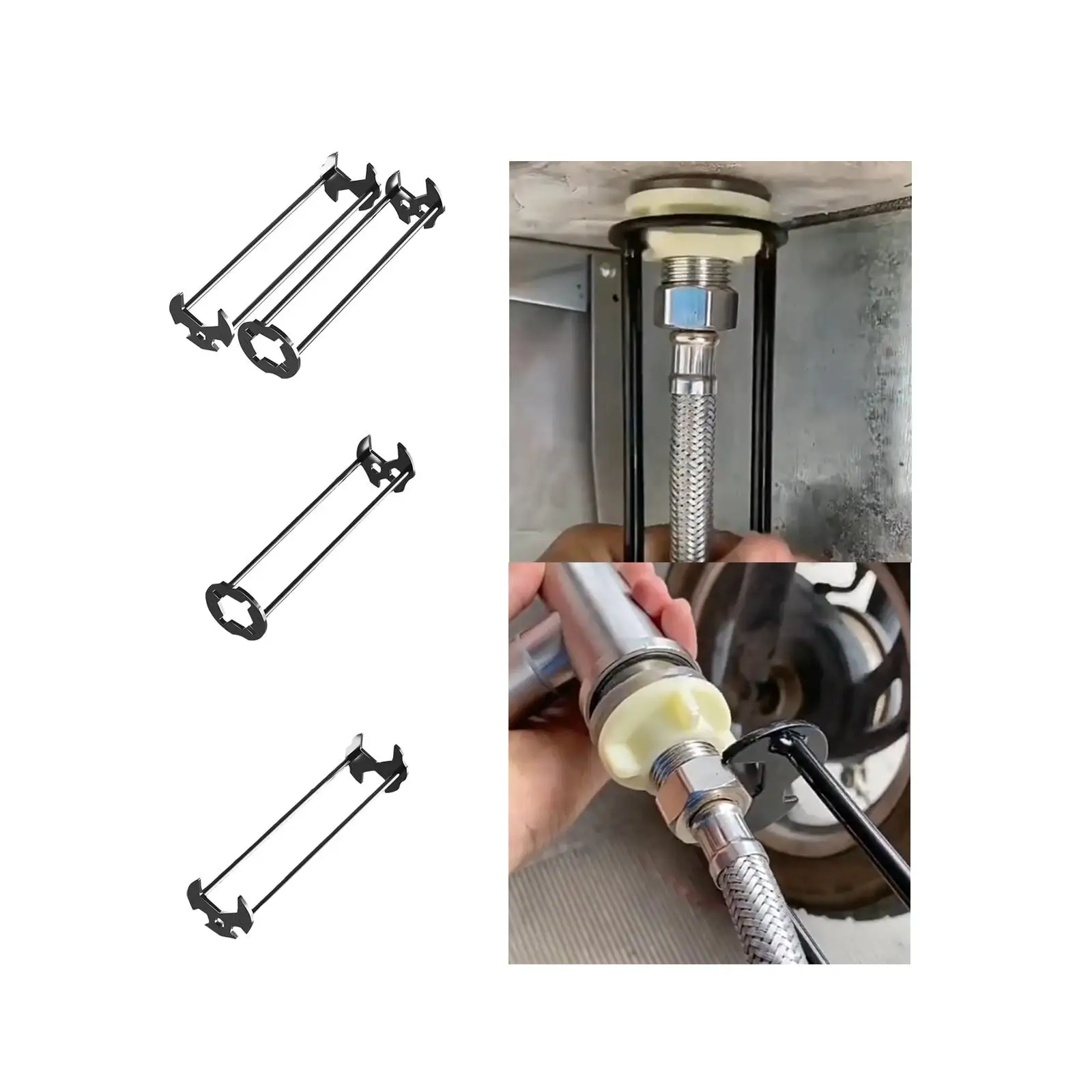 Multipurpose Sink Wrench Easy to Use Hand Tool for Kitchen Home Toilet