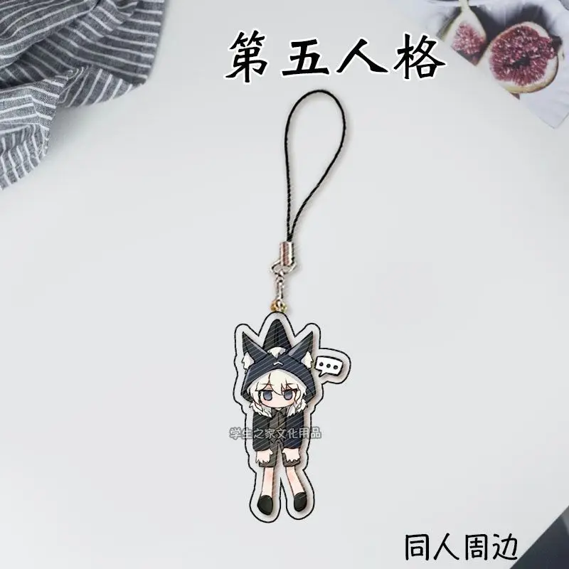 LLavero de Anime Identity V Luca Balsa Emma, colgante de cuerda para teléfono móvil, llaveros bonitos, Correa con cordón para bolso