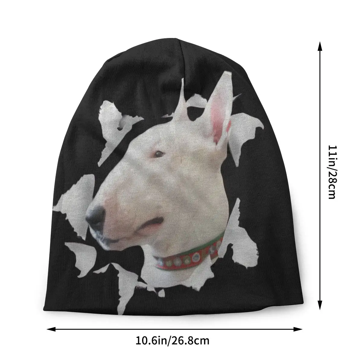 Dog Face Bull Terrier Hat Pullover Children Thin Warm Male Polyester Caps