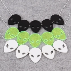 FishSheep Acrylic Alien UFO Short Choker Necklace for Girl Punk Geometric Collar Pendant Necklaces Women Fashion Y2K Jewelry