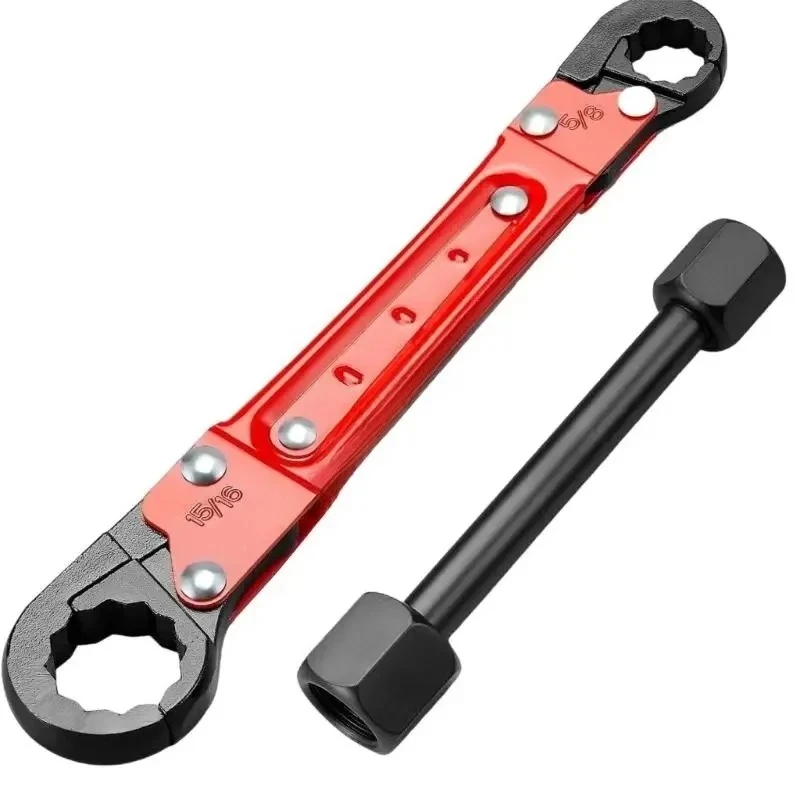 Red-Black Angle Stop Pipe Wrench, Plumbing Limit Spanner, Dedicated Hardware for Household Water Pipeline Installation Repair