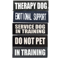 2 PCS SERVICE DOG IN TRAINING Patch Label Tag for Dog Harness DO NOT PET EMOTIONAL SUPPORT POLICE SECURITY