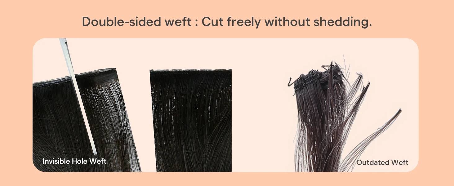 Full Shine 100 Grams Butterfly Weft Hair Extensions Human Hair Invisible Pu Hole Weft Extensions Highlight Genius Weft Hair