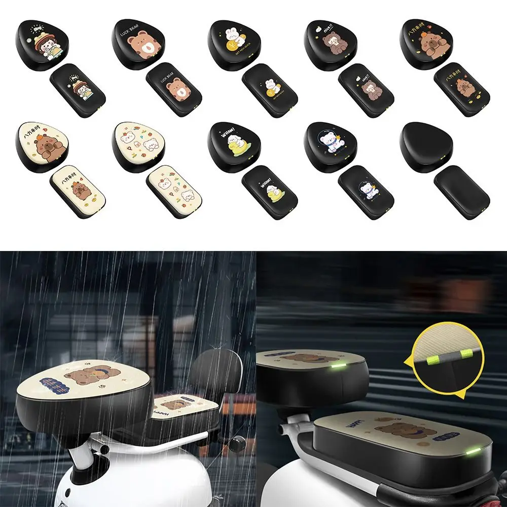 

PU Electric Bicycle Seat Cover Waterproof Cartoon Motorcycle Cushion Cover Sun Protection Breathable Scooter Seat Protector