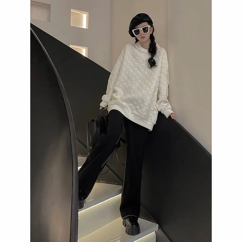 

Джинсы Femme, пышные женские брюки для офисной работы, деловые, женские джинсовые, модные, удобные, элегантные, шикарные, базовые, простые