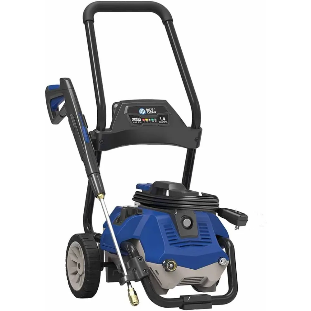 Electric Pressure Washer-2050 PSI, 1.4 GPM, 13 Amps Quick Connect Accessories, 2 in 1 Detachable Cart