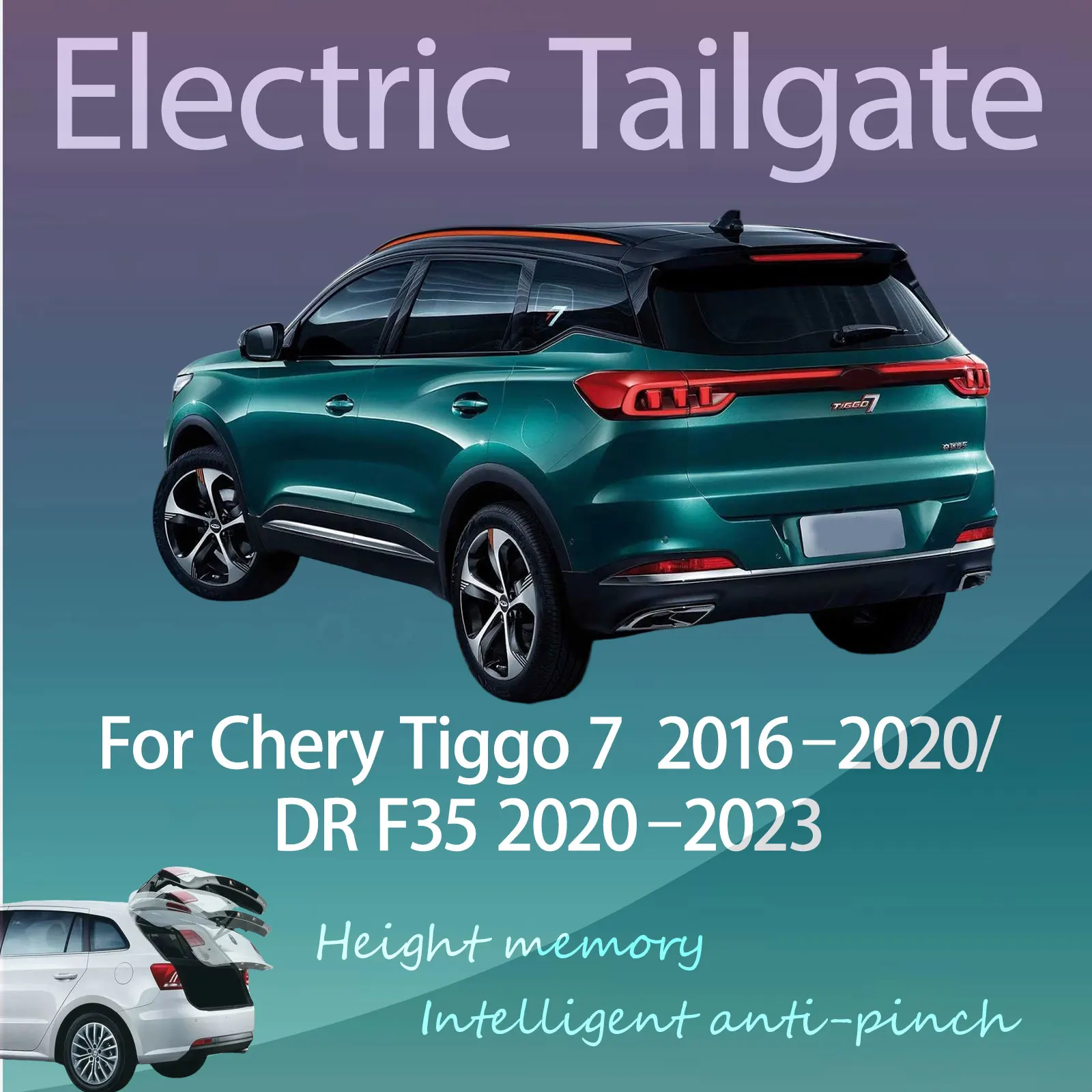 

Для Chery Tiggo 7 2016–2020/DR F35 2020–2023: Электрический модифицированный умный автоматический подъемник задней двери с управлением по ключу