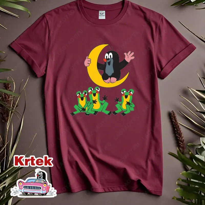 زوجين قصة الخلد Krtek مضحك الطباعة بلايز فضفاضة Crewneck تنفس القطن تيز الرجال النساء موضة ملابس علوية Kawaii عادية