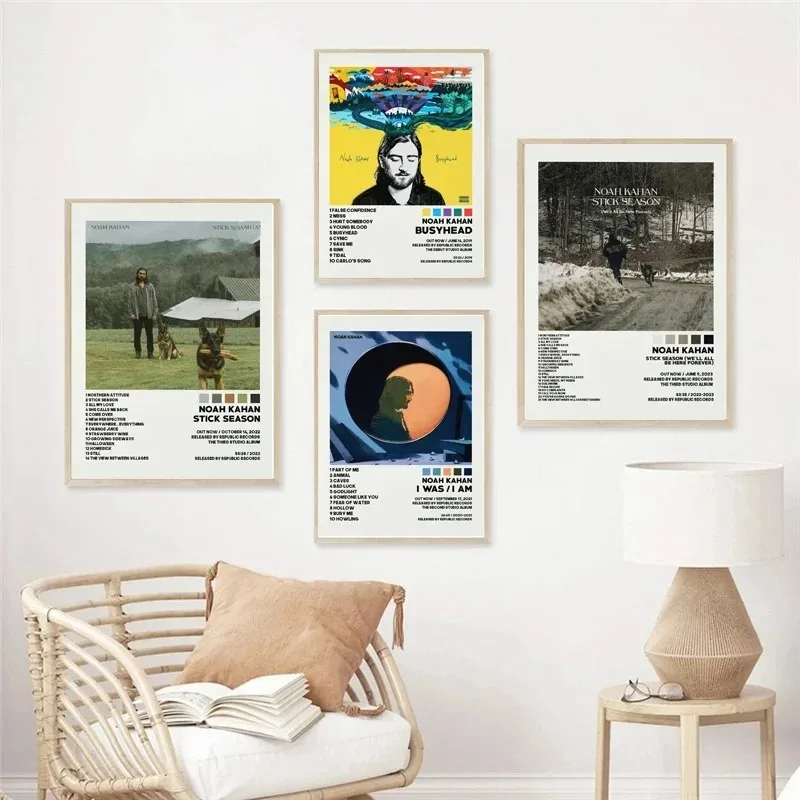 Office N-Noah Posters Kahan Stick Season Music Album Cover Poster Prints Canvas Painting Wall Art Picture Living Room Home Decor