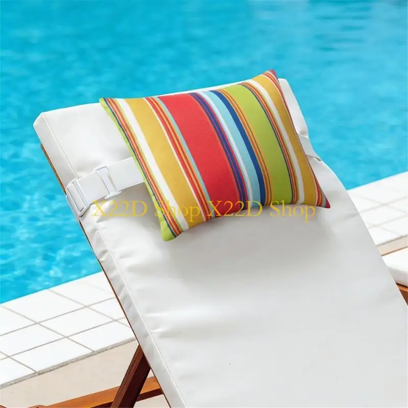 X22D 2PCS Weather Resistant Pillow for Patios Furniture Waterproof Lounge Chair Cushion with Insert for Indoor or Outdoor Use