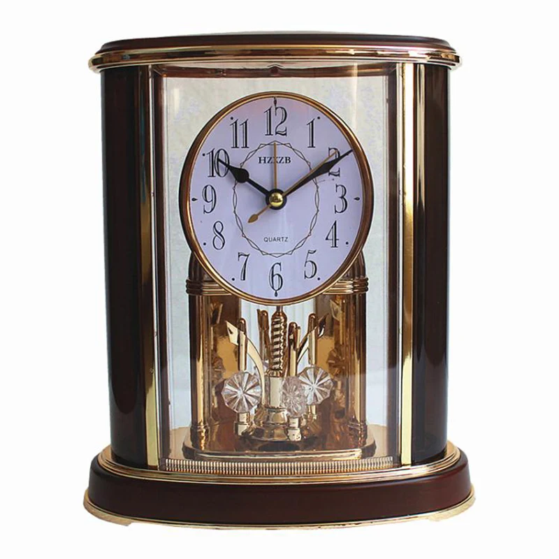 Luxury Crystal Table Clock Vintage Silent Watches Bedroom Bedside Desktop Clocks Desk Living Room Home Decoration Ornaments Gift