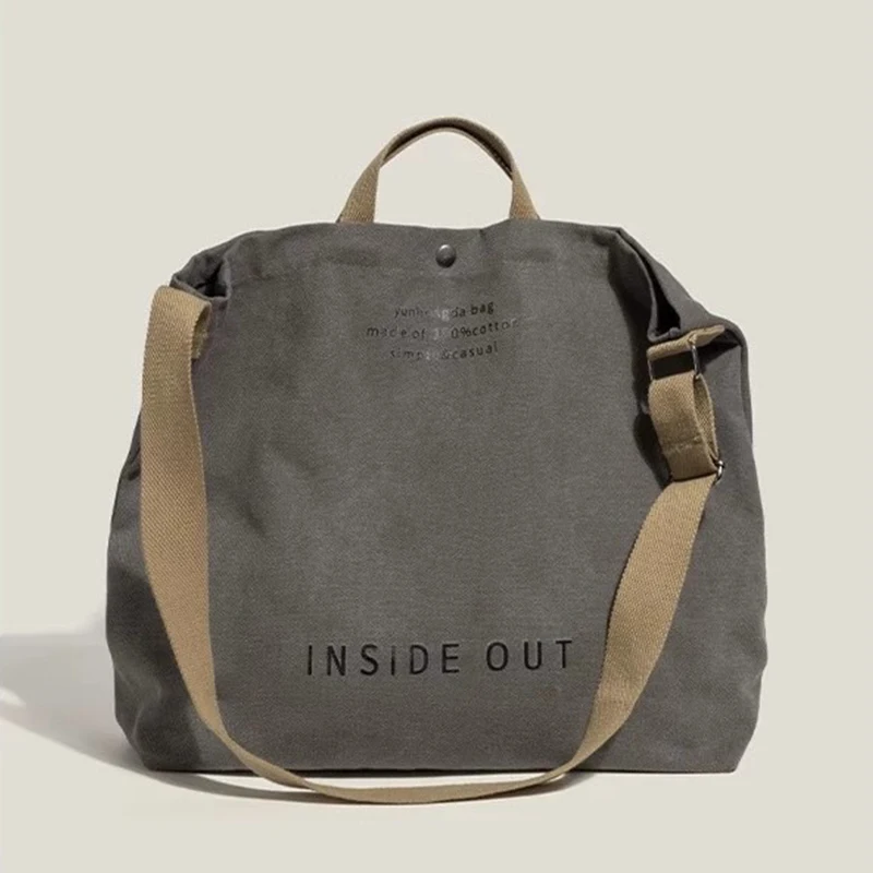 

Холщовая большая сумка, студенческая большая вместительная сумка на плечо, повседневная дорожная сумка через плечо, сумка для покупок, универсальная сумка для портативного компьютера