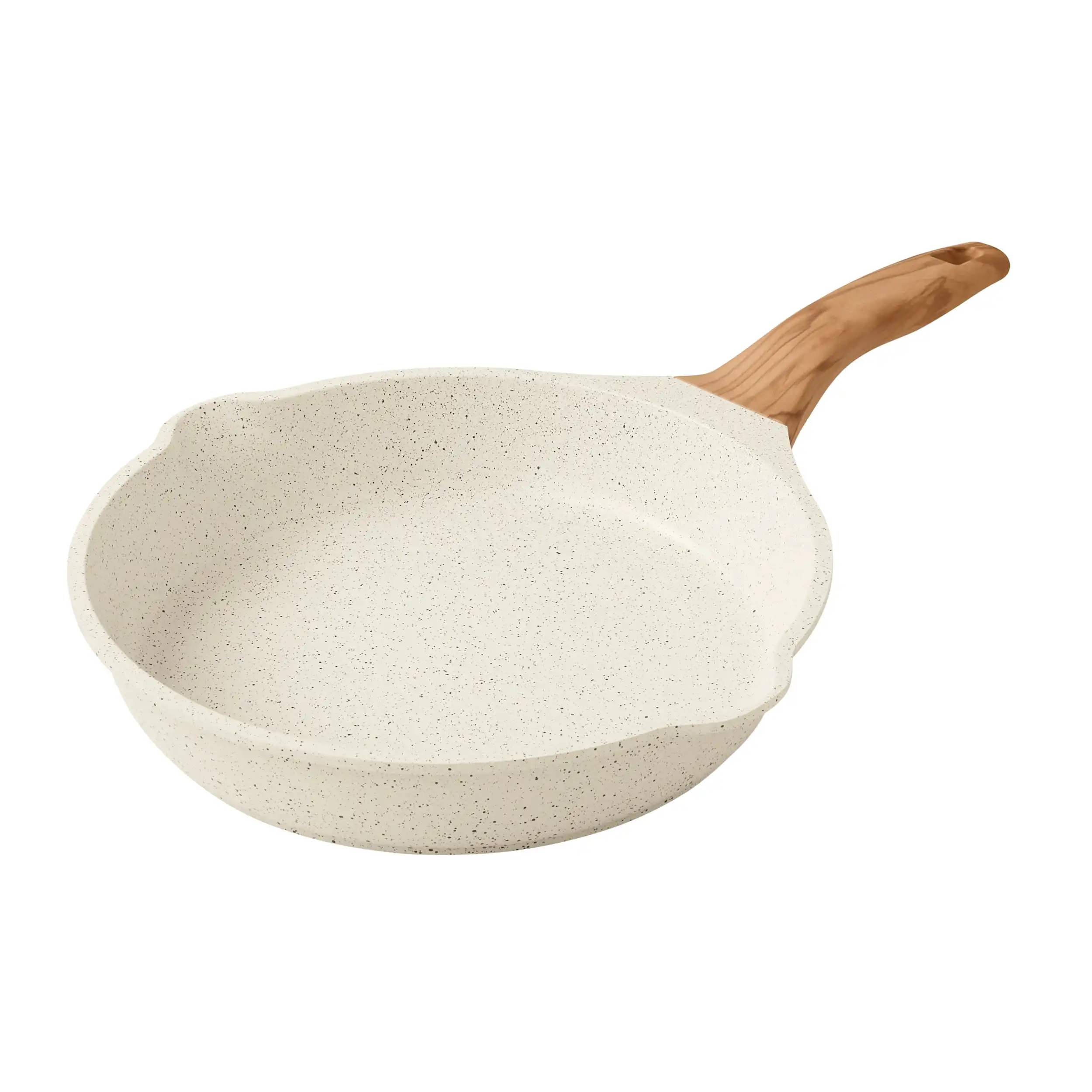 

10" Cast Aluminum Frying Pan, Linen Speckled， pots and pans ， cookware ， pans ， cooking pot non stick