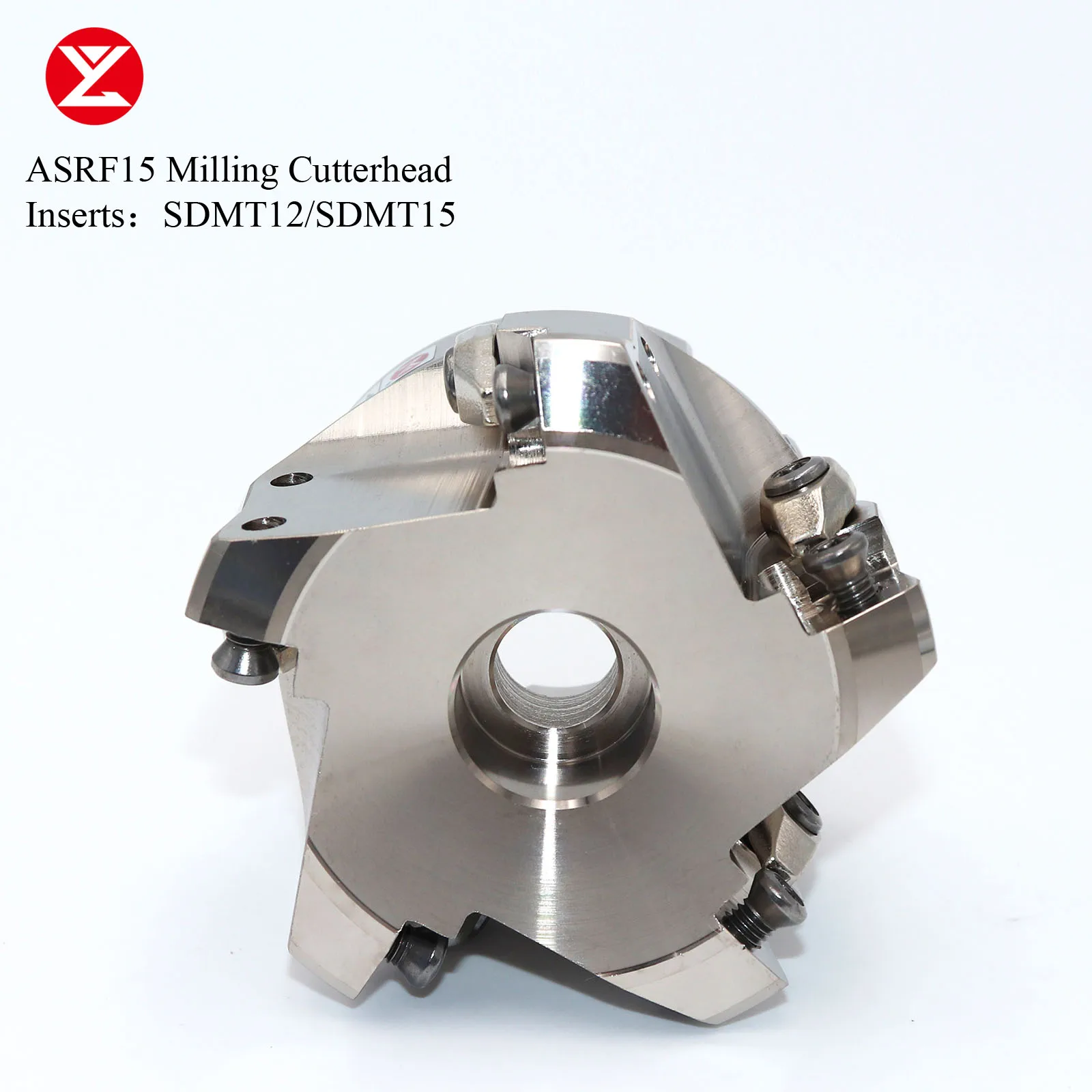 Fast Feed Surface Milling Cutter Head, ASRF12 ASRF15 inserções, 50mm, 63mm, 80mm para SDMT12 SDMT15