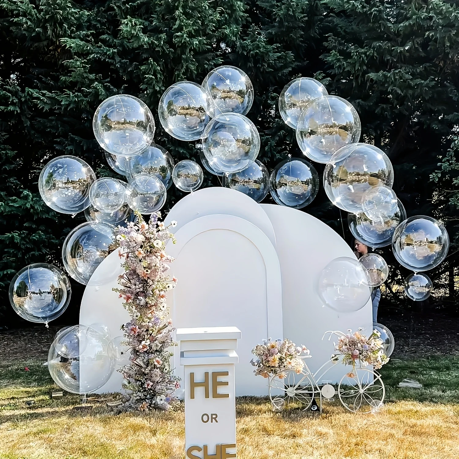 Water Balloon Set - 32개 투명 보보 풍선 세트, 24/20/8인치