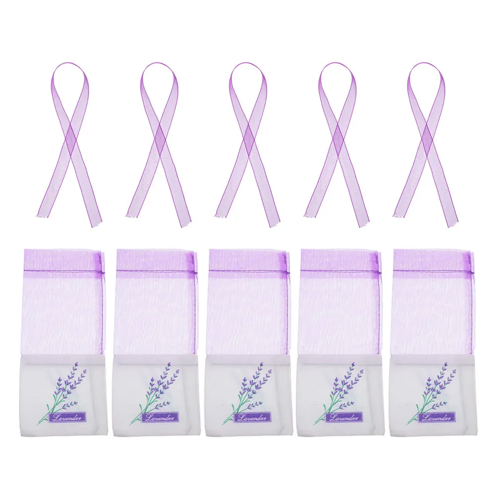 5Pcs Lavender Sachet Bags Drawstring Bag Small For For Home Christmas Stocking Stuffers Stylish Fabric Closure