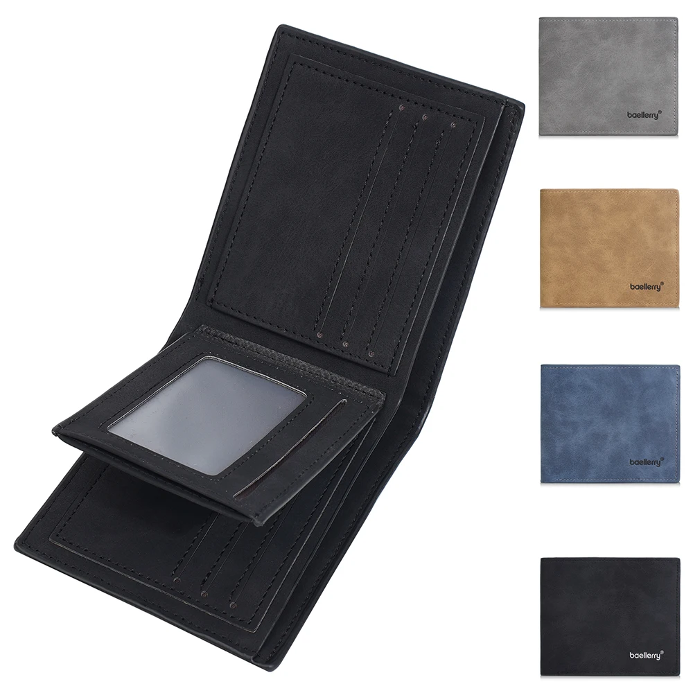 Baellerry Neue Männer Brieftaschen Minimalistischen Multi Slot Karte Halter Männlichen Brieftasche Hohe Qualität Matt PU Kleine Brieftasche Für Männer