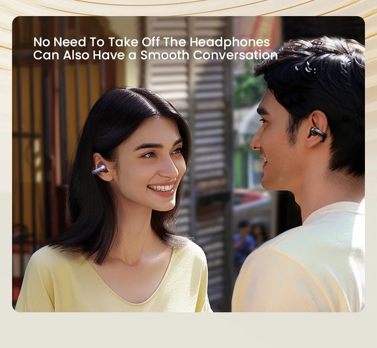 TWS Open Ear Clip Wireless Earbuds Bluetooth Sports Earphones Headphones in Mic with Earhooks & Ear Hook Headset