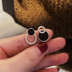 Trend Korean Style Romantic Clip on Earrings Cute Women's Geometric Non Piercing Earrings Jewellery Party Unusual Earrings