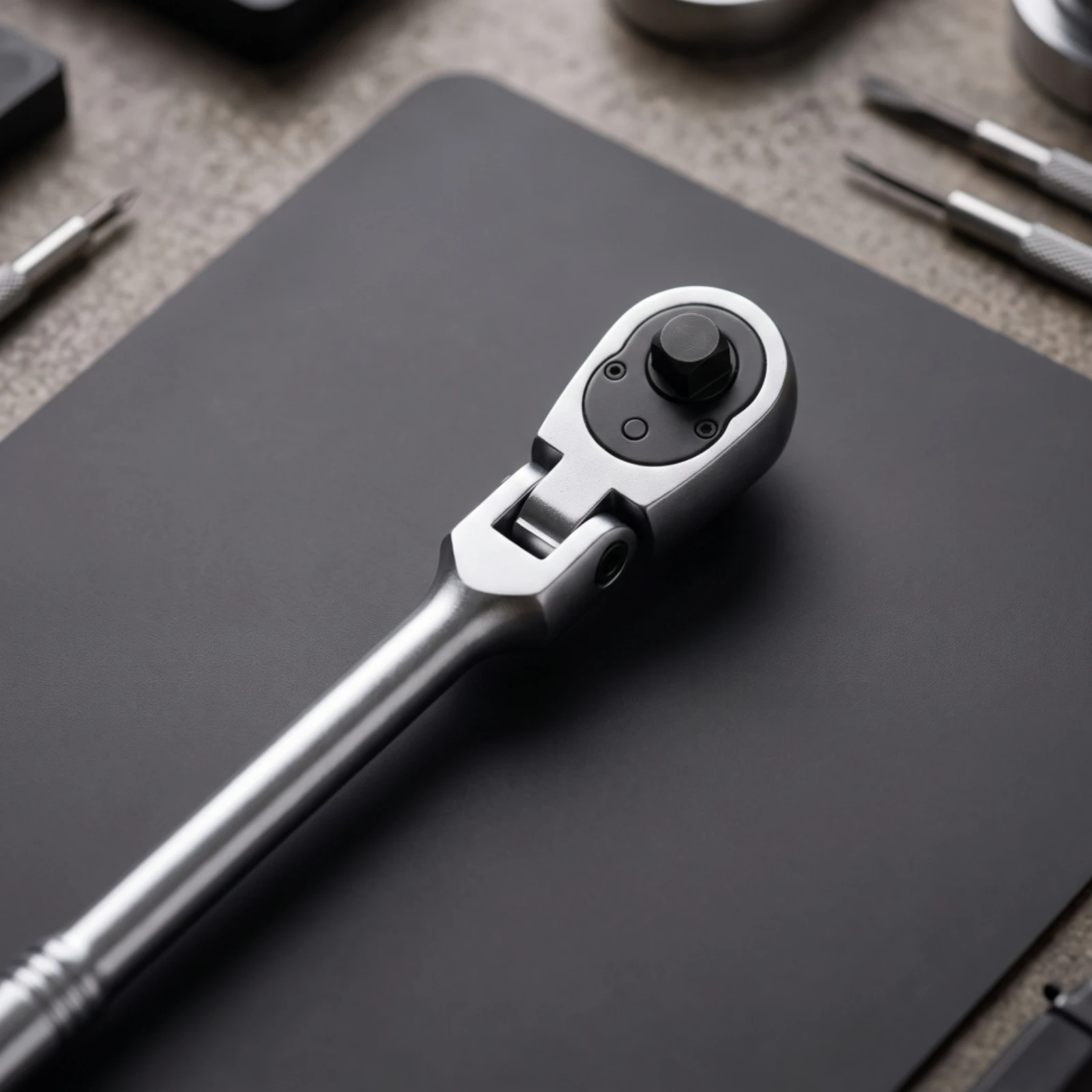 Ratcheting Wrench Slim-Profile Ratchet Wrench Ratcheting Spanner Long-Lasting Tool Drop-Forged for Mechanics