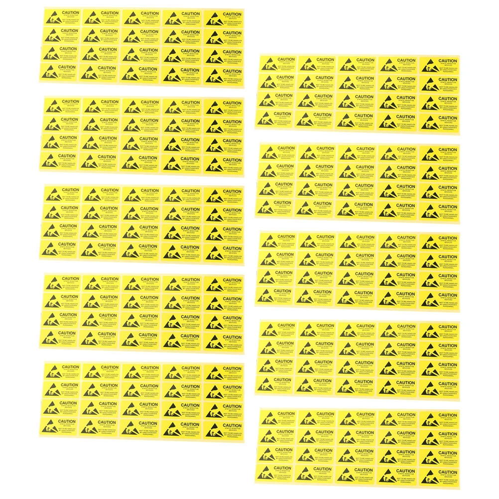 

200 Pcs Self Adhesive Static Warning Sticker Anti Static Label Decals For Bag Esd Sensitive Device Electronic Components