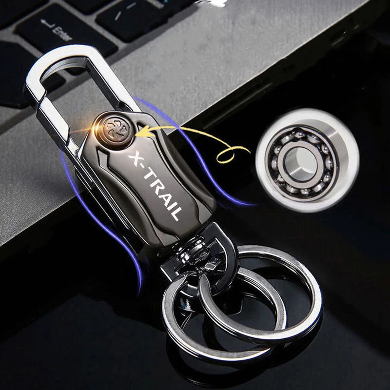 Multifuction Car Metal Keychain Key Ring Beer Opener Fidget Spinner for Nissan X-TRAIL XTRAIL T30 T31 T32 2019 2020 2021-2023