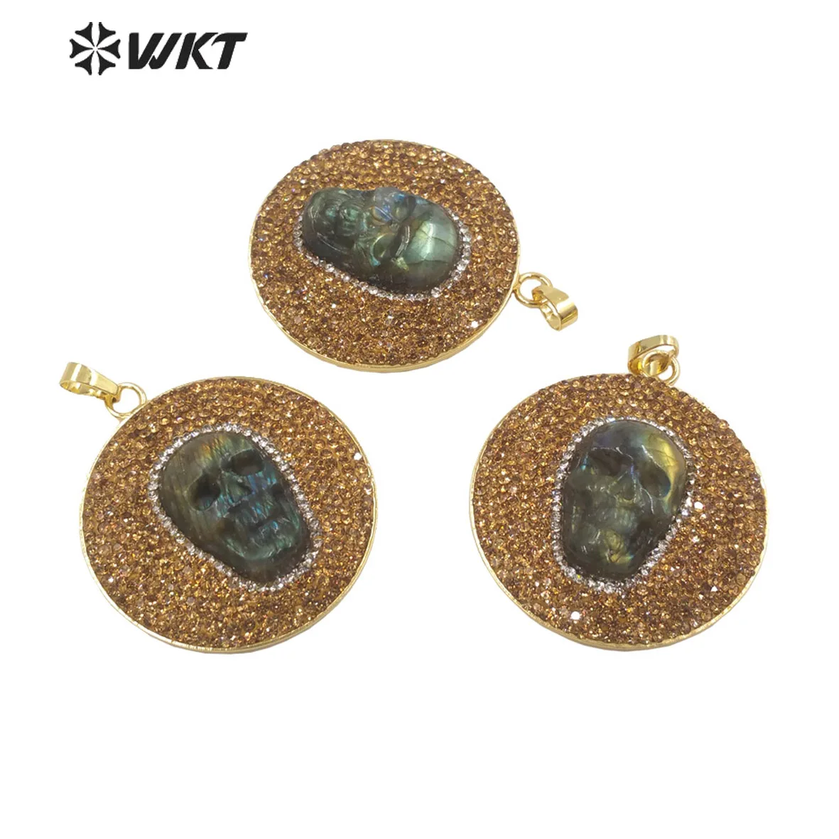 

WT-P1899 WKT 2023 Charming design skull Labradorite pendant jewelry jewelry fashion sale popular pendant party gift accessory