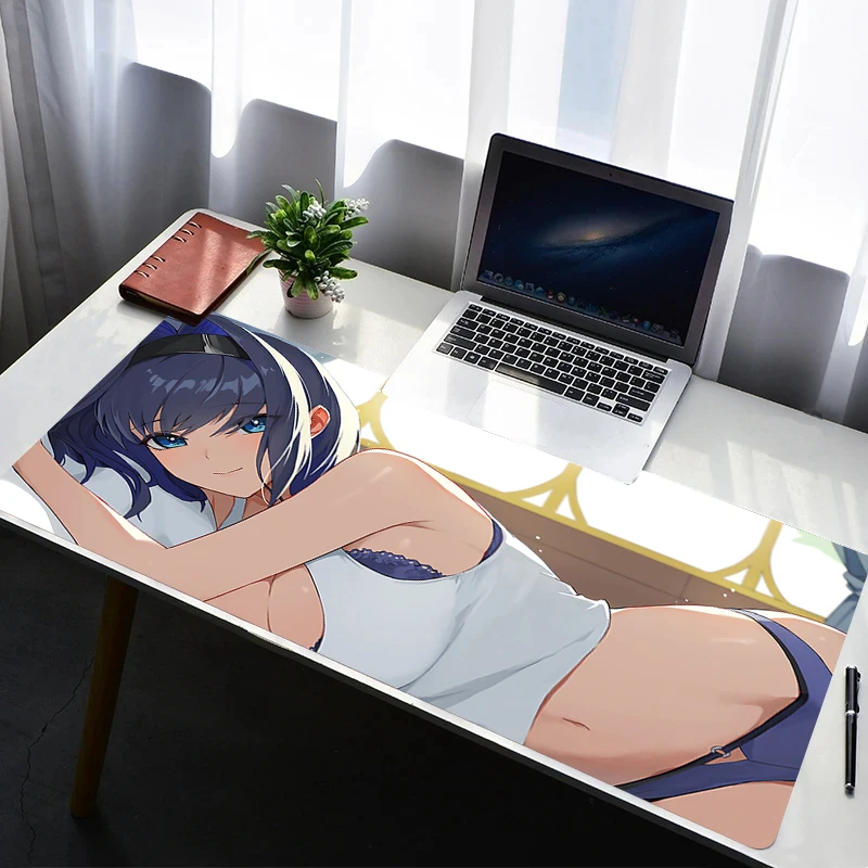 

Mouse Pad Gaming Mousepad Rubber Mouse Mat Gamer Desk Mat Hololive Ouro Kronii Mechanical Keyboard Desk Pads Mousepads