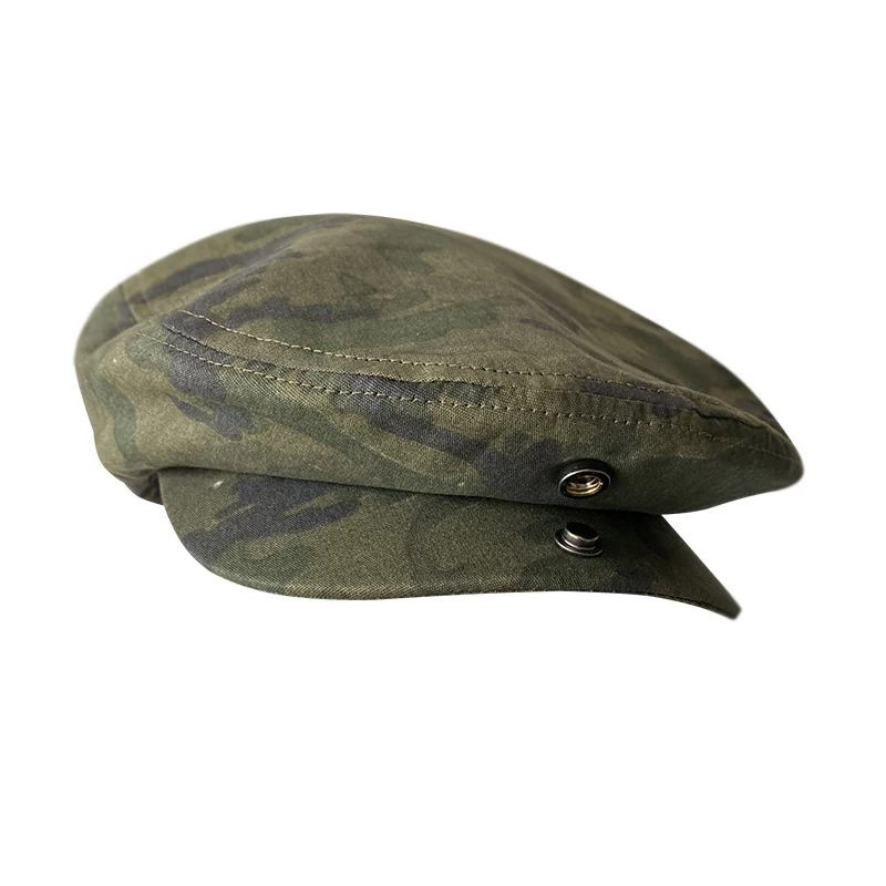 Gorros de algodón transpirables para Hombre y mujer, gorra plana de camuflaje, Estilo Vintage, BJM74