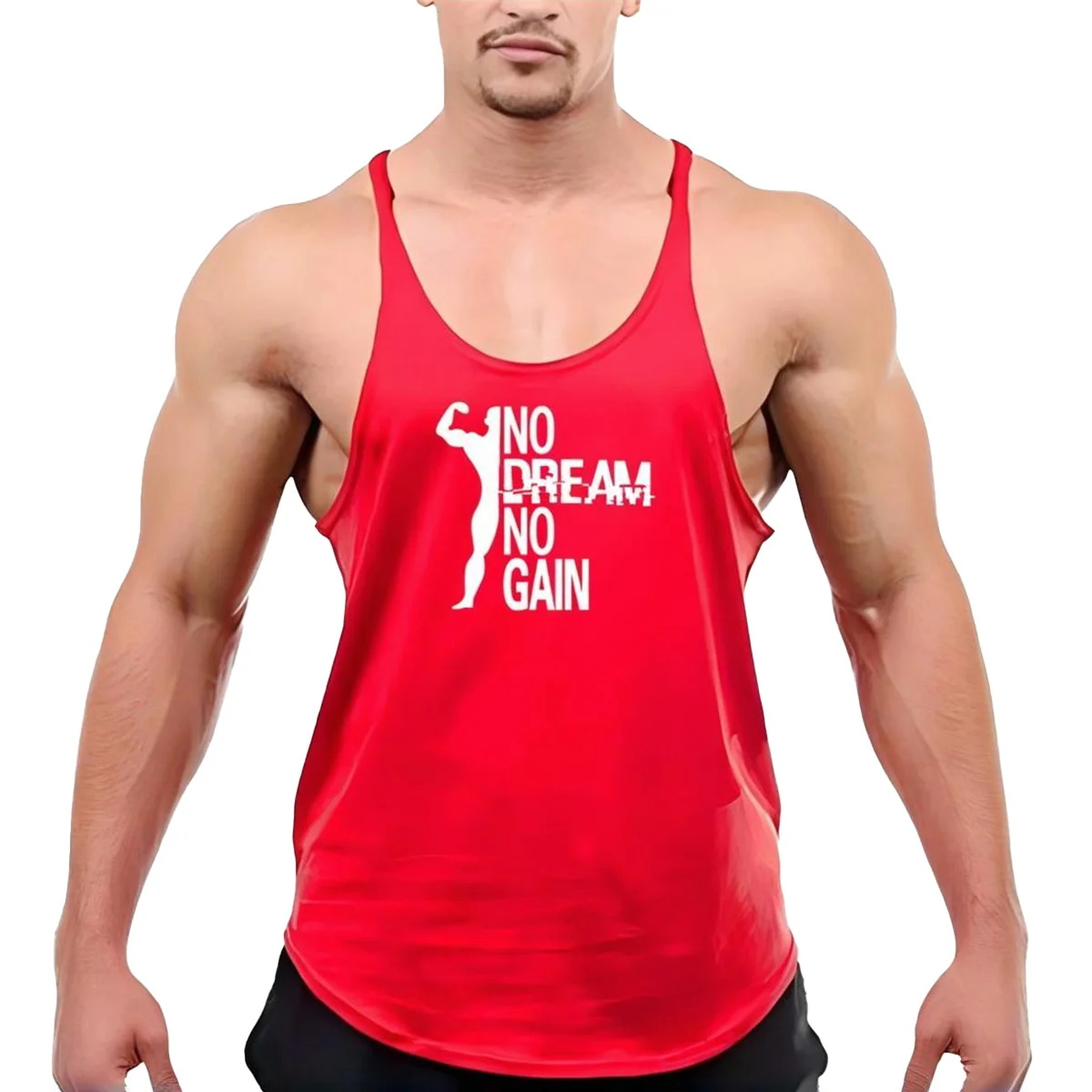 

Men's Branded Fitness Vest Stringer Sleeveless Muscle-Showing Gym Back Design Bodybuilding Sports Shirt