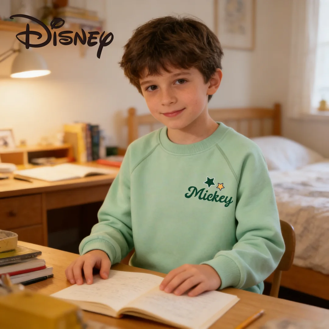 

Disney Children Sweatshirt Spring Autumn Cotton Pullover Hoodies Boy Round-neck Sweatshirt Kids Soft Comfortable Pullover