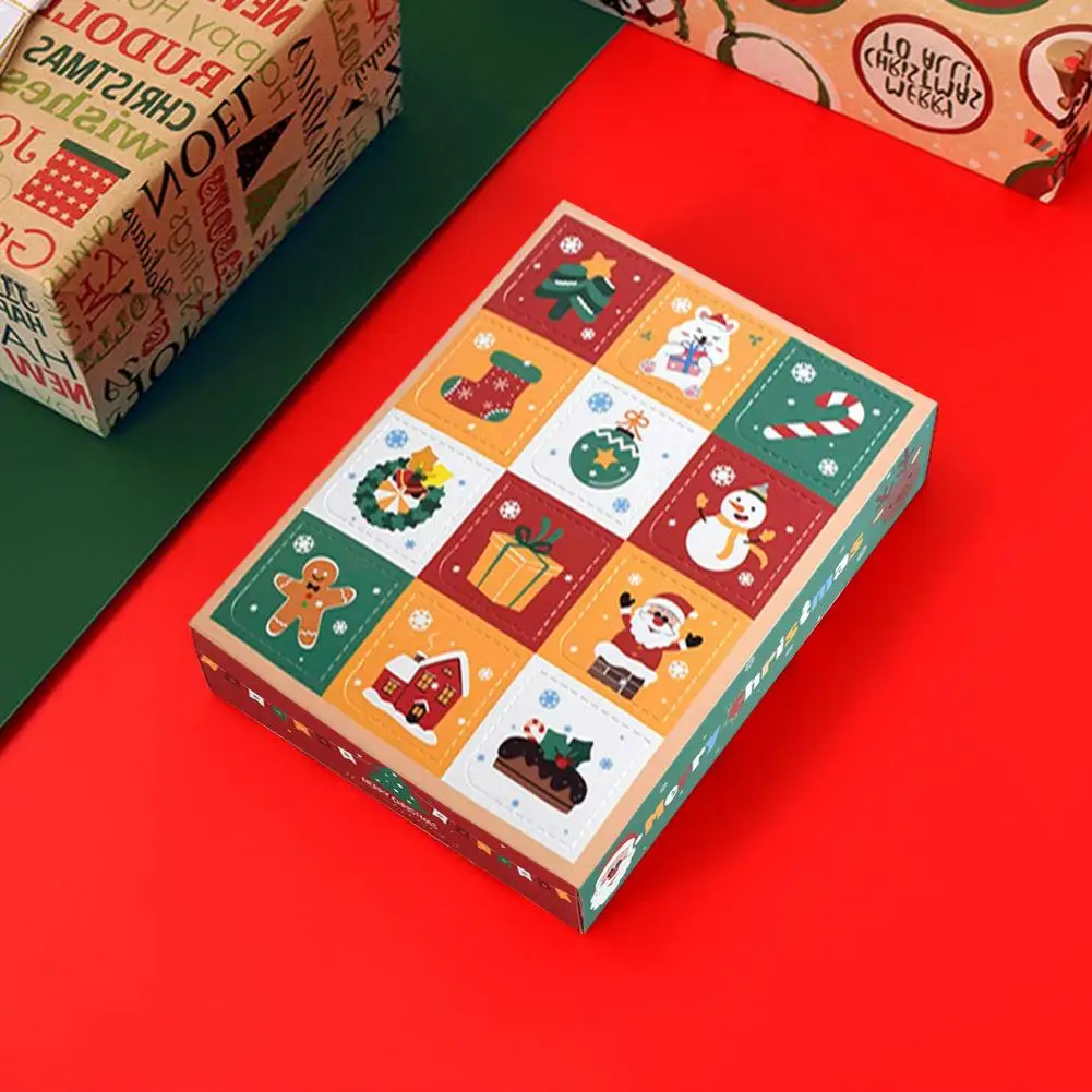 

Christmas Gift Box Festive Gift Box Exciting Kids' Countdown Advent Calendar 5pcs Christmas Empty Gift Box with 12 Grids for New