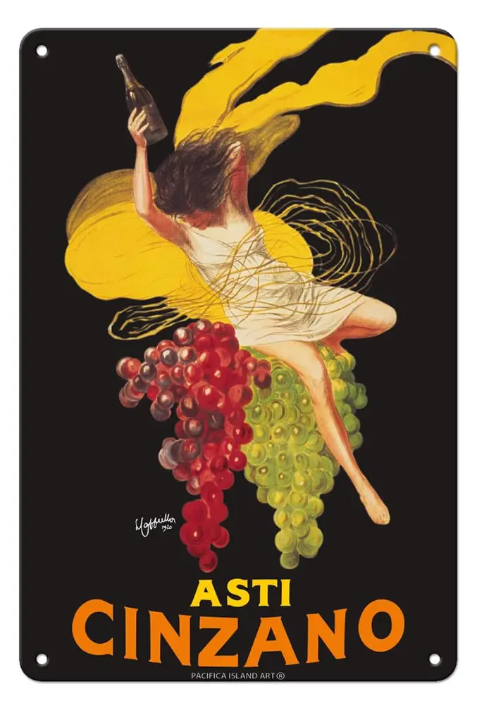 Pacifica Island Art Asti Cinzano - Asti Spumante - Italian Sparkling White Wine - Vintage Advertising Poster by Leonetto Cappiel