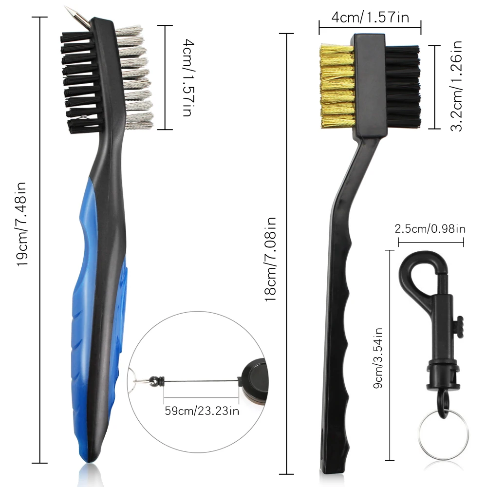 2 قطعة/المجموعة نادي الغولف فرشاة نادي الغولف مبراة الحز أداة مضرب الغولف إسفين الكرة الأخدود مجموعة أدوات تنظيف تنظيف الملحقات #3