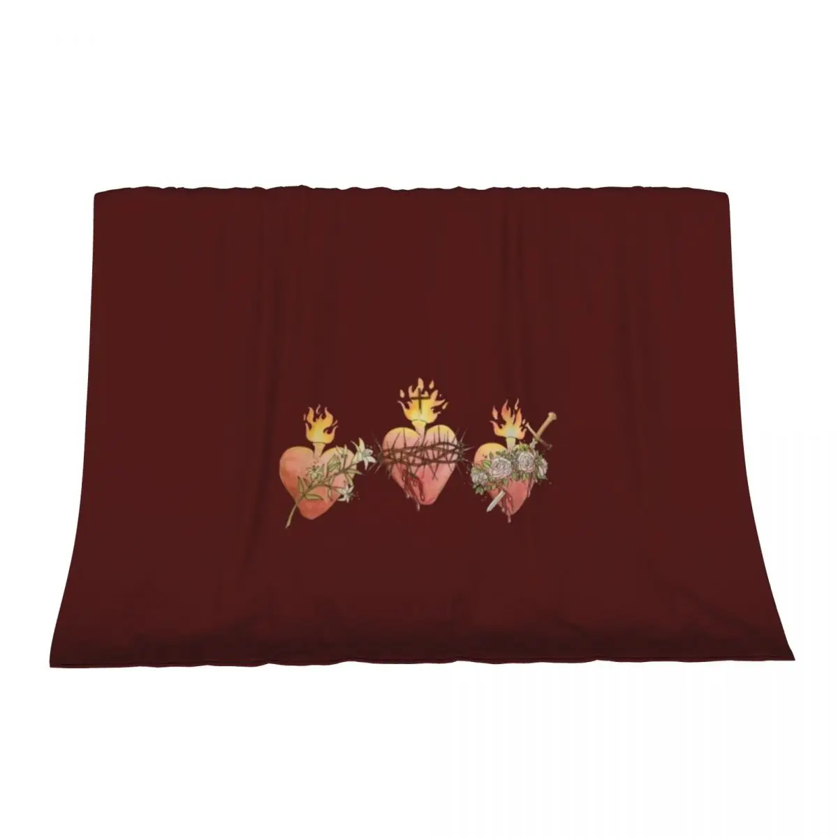 

Hearts of the Holy Family Throw Blanket Comforter Quilt Polar Blankets