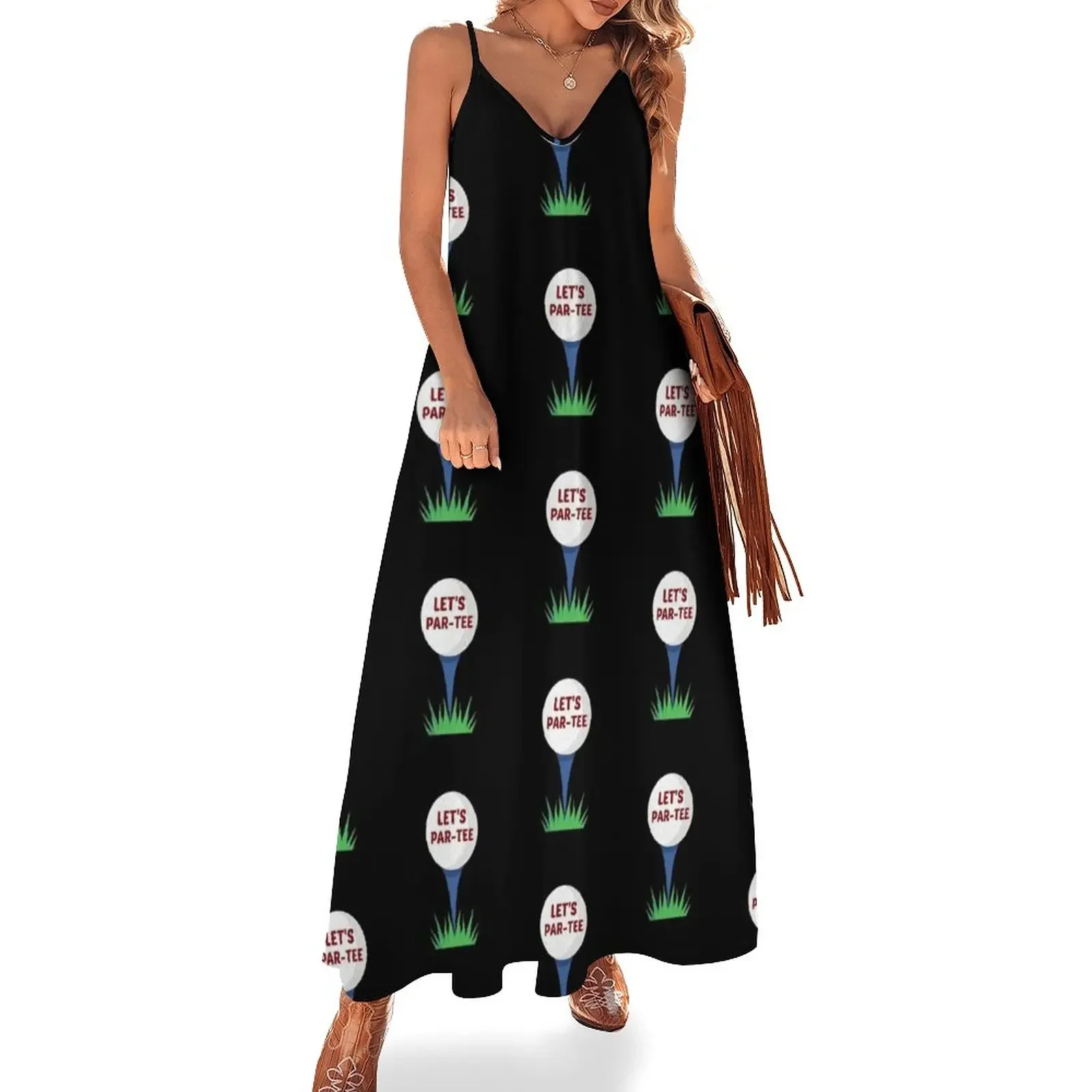 

Let's Par-Tee - Golf Pun Sleeveless Dress clothes women's elegant loose dresses