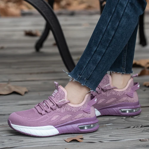 Imagen 2 del producto Zapatos de seguridad para mujer, botas de seguridad para el trabajo, transpirables, con punta de acero, a prueba de perforaciones, zapatillas deportivas para trabajo, botas tácticas de construcción