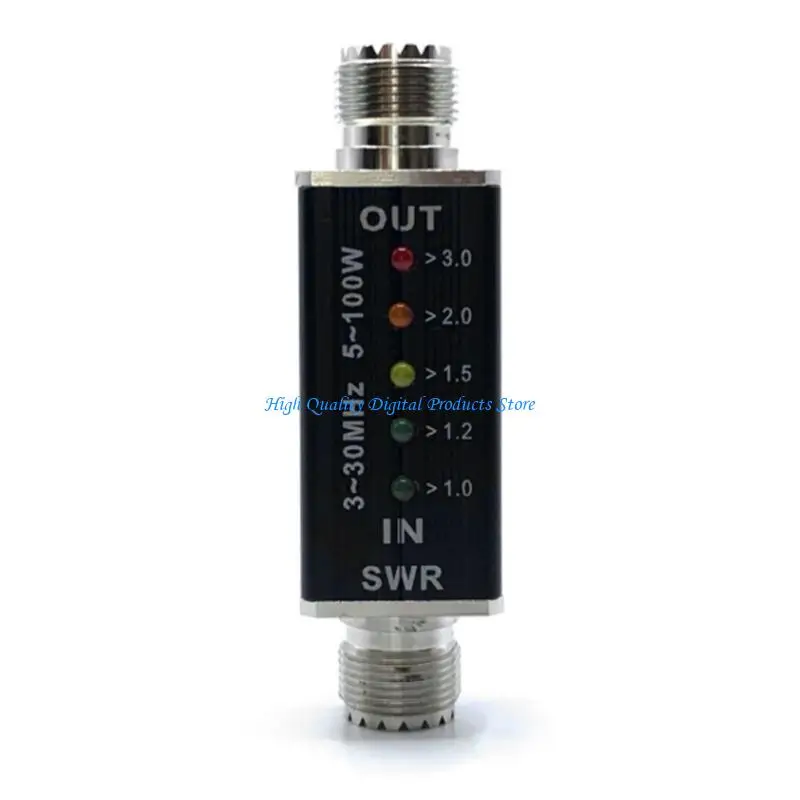 

U2JE 3-30MHz Shortwave Meter 5W-100W Shortwave Standing Waves RF-tapped Power Standing Waves Meter